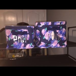 Retired NWT floral PINK by VS storage bins